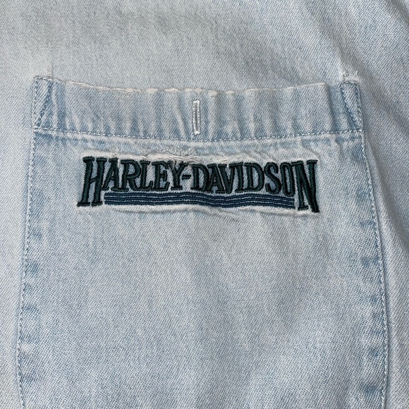 Harley Davidson Jean button down shirt - Picture 4 of 7